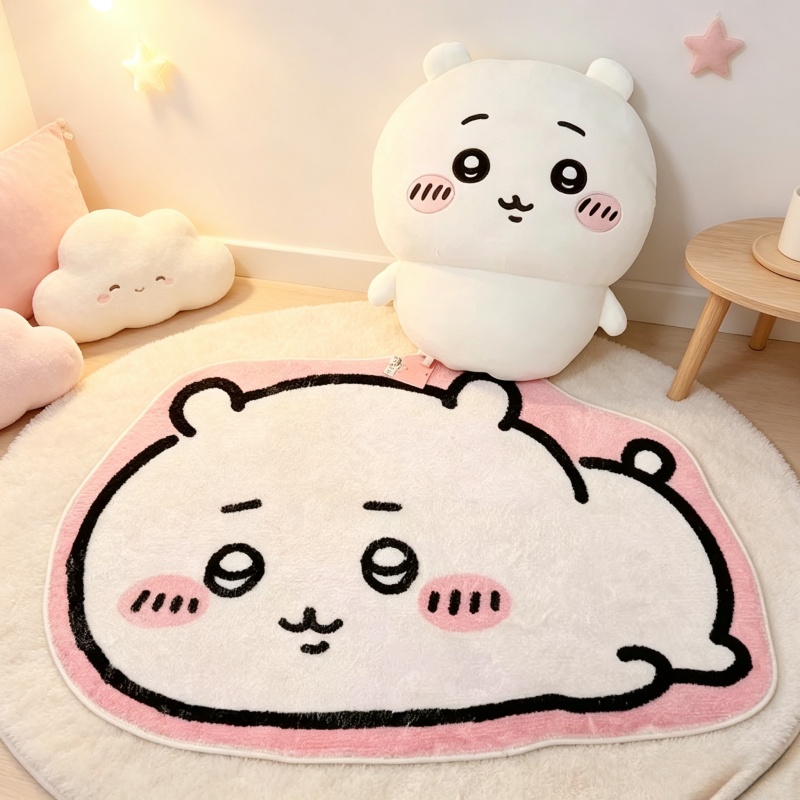 Home Bathroom Floor Mats - Heißer Chiikawa Cartoon-Teppich Anime Hachiware Usagi