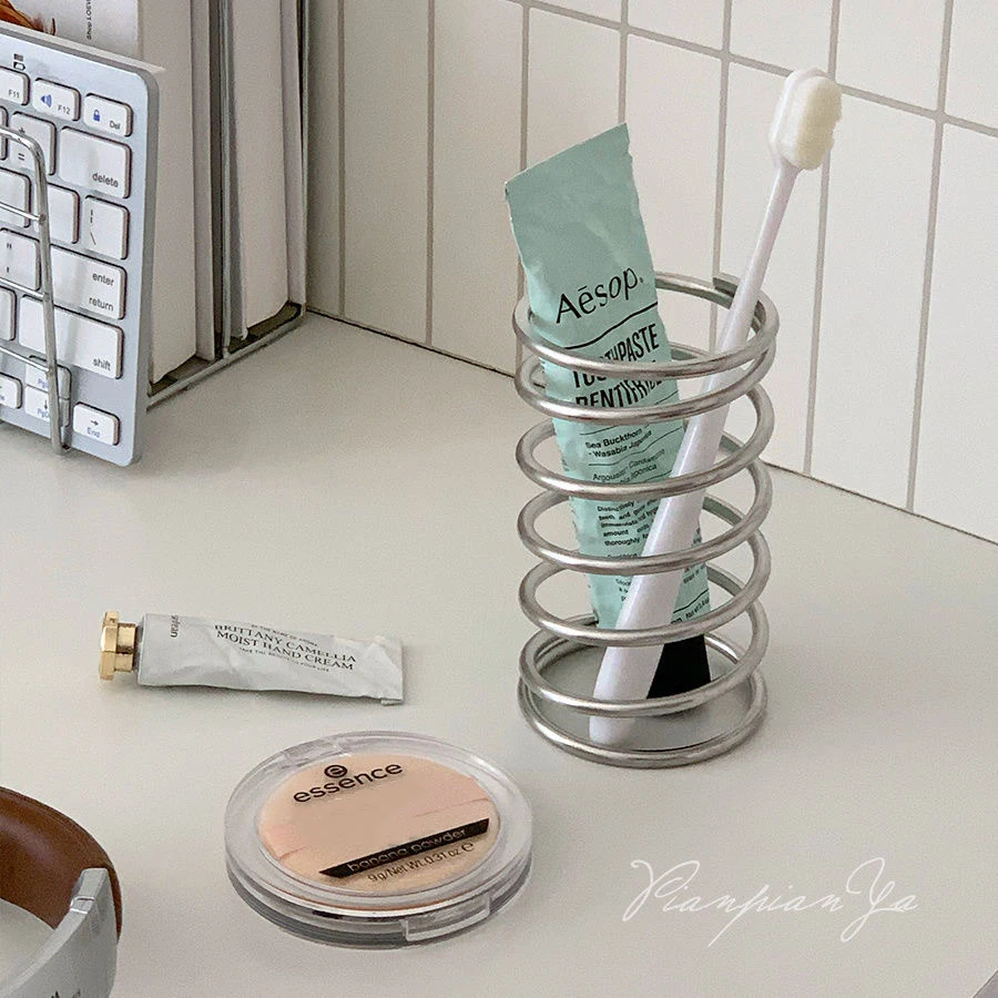 Tiny Home Bathroom Kit - Zahnbürstenhalter aus Edelstahl, Metall-Badezimmerzubehör - Aufbewahrungsständer
