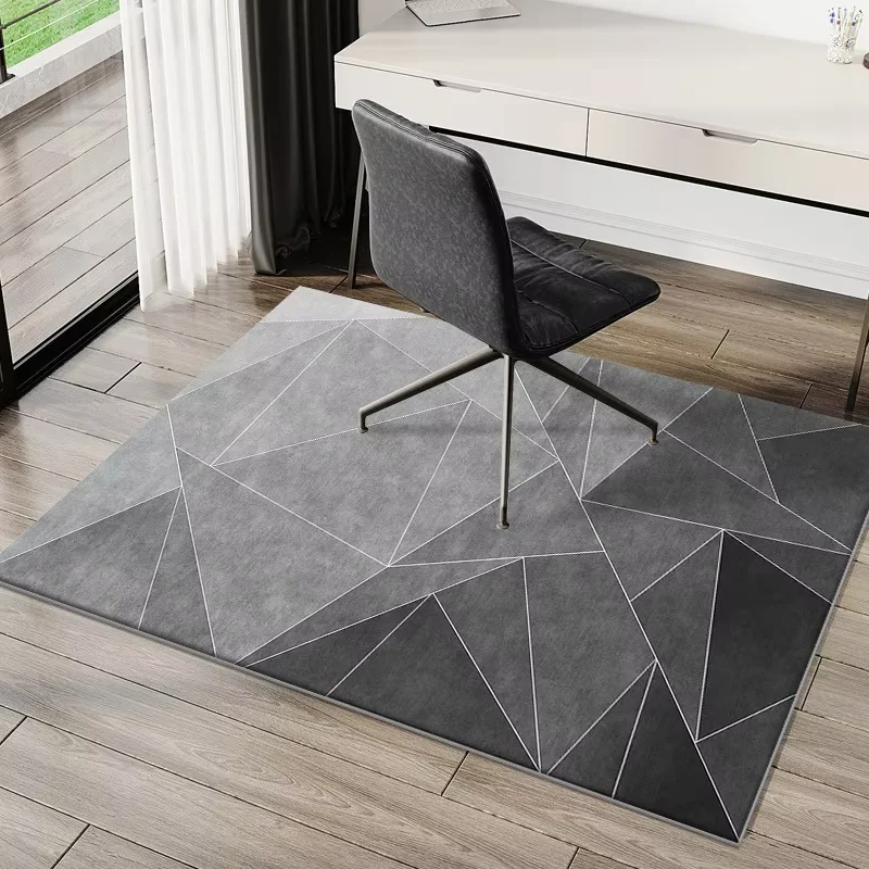 Home Bathroom Floor Mats - VIKAMA Moderne geometrische Stuhl-Bodenmatte, Büro-Computer-Drehstuhlmatte, rutschfest,