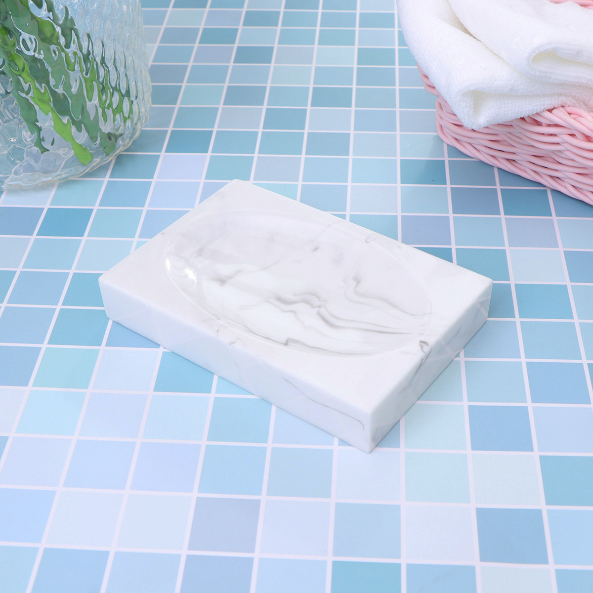 Home Kitchen Bathroom Cleaning - 1 Stück Seifenhalter im einfachen Tuschmalerei-Stil,