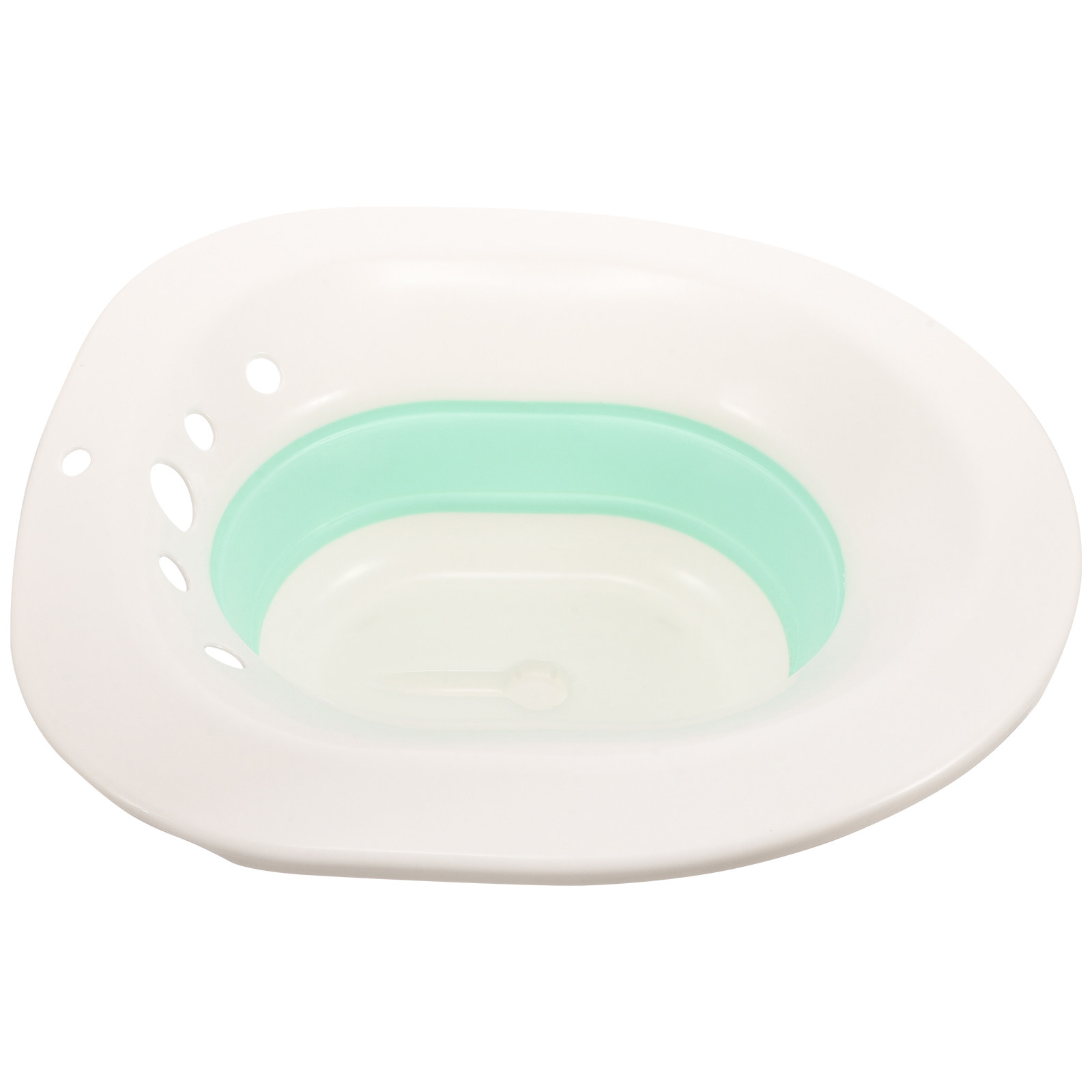 Home Bathroom Cleaning - Faltbares Sitz-Badewannenbecken in Weiß-Grün für das