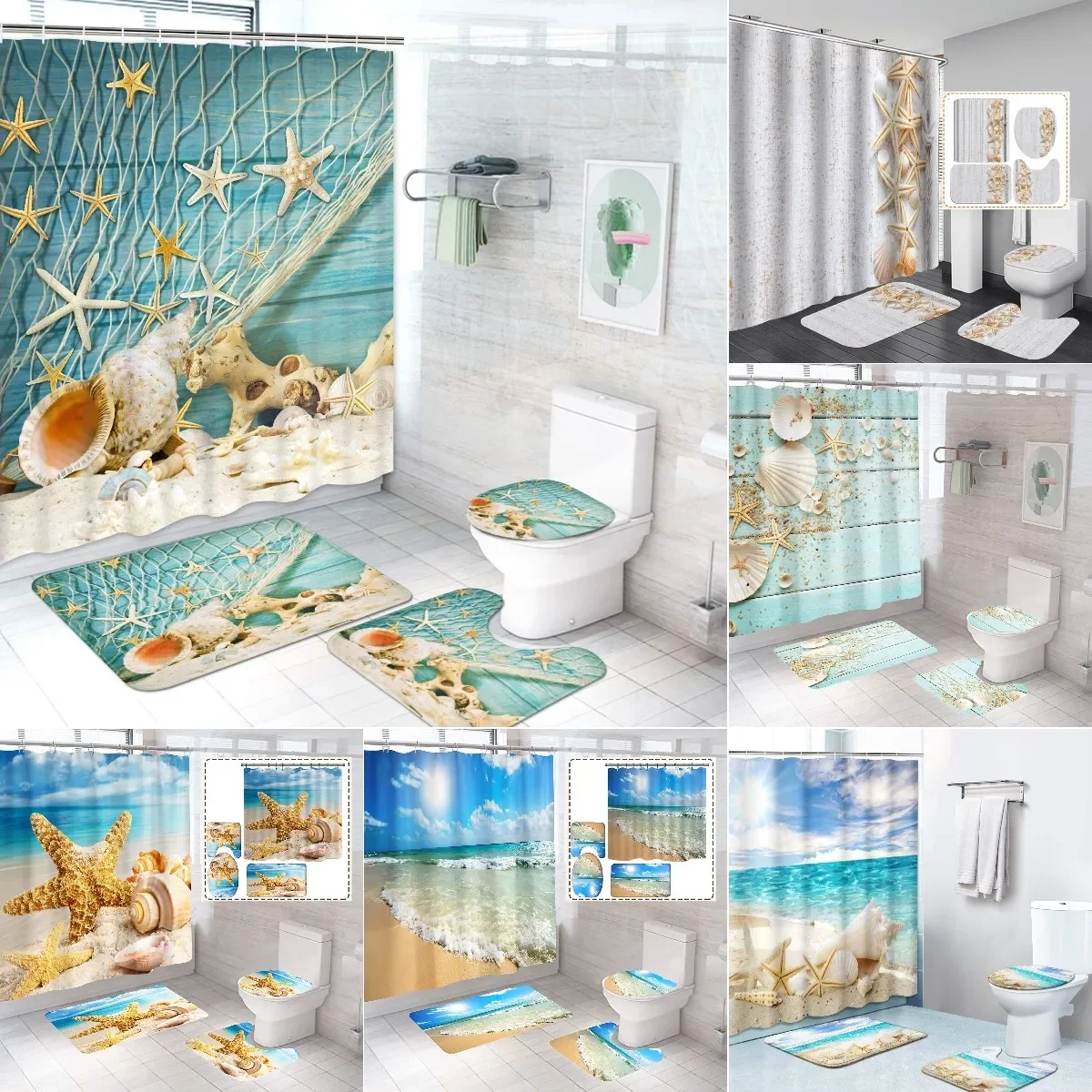 Zara Home Bathroom Rug - Hochwertige Polyester Stoff Dusch vorhang Strand