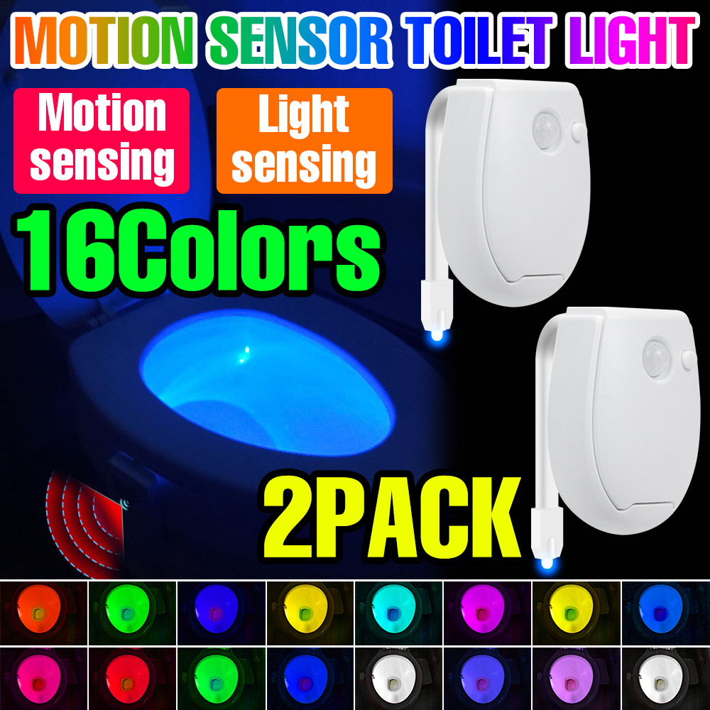 Home Bathroom Colors - 2 Stück LED PIR Bewegungssensor Toilettenlampe