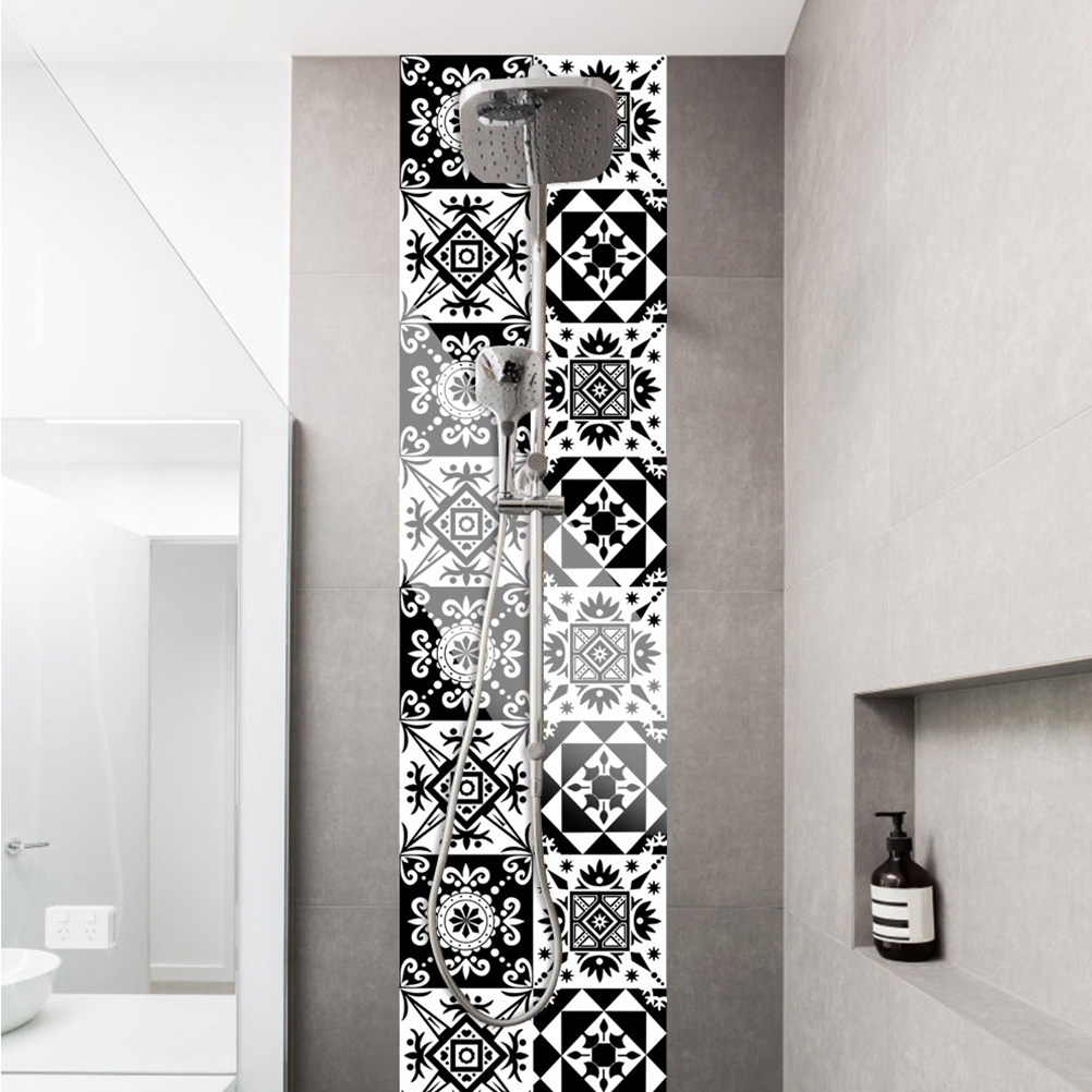 Home Bathroom Tiles - 10 Stück Wandaufkleber für Heimdekoration, selbstklebende,