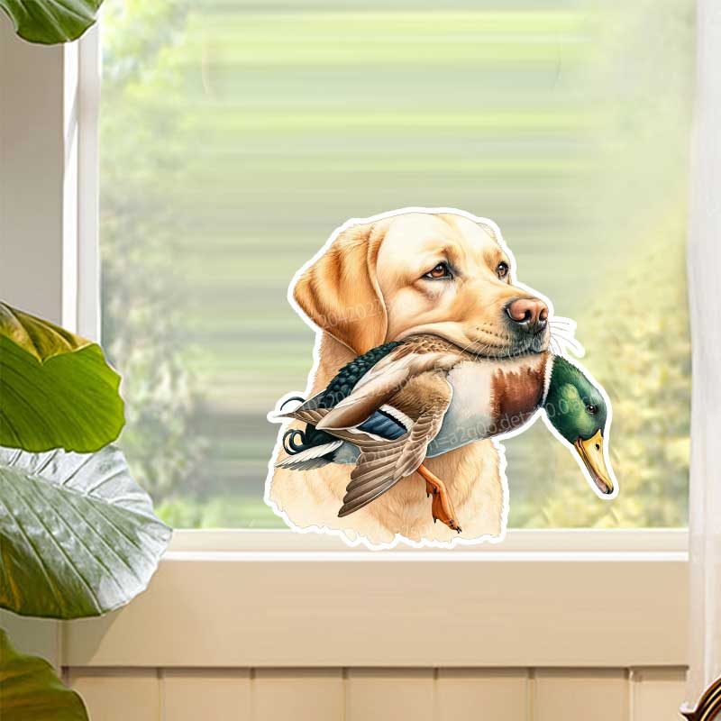 Home Bathroom Tiles - Lustige gelbe Labrador Retriever Duckhound Toilettenaufkleber,
