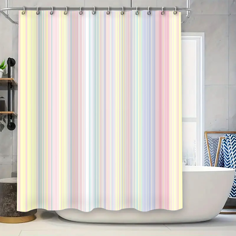 Weicher gestreifter Duschvorha – Home Bathroom Colors Bewertung und Preis