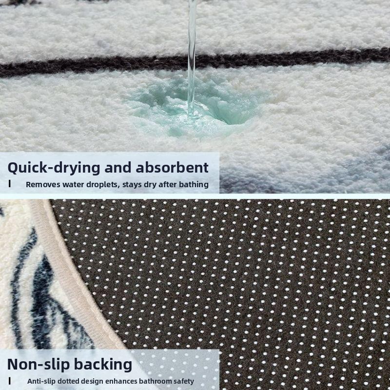 Badezimmer-Antirutschmatte, Tü – Home Bathroom Floor Mats Bewertung und Preis