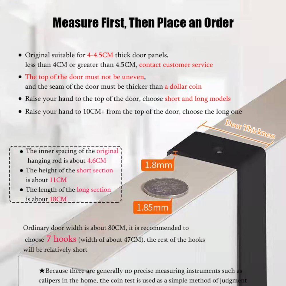 Haken über der Tür, 6 Haken, K – Tiny Home Bathroom Kit Bewertung und Preis