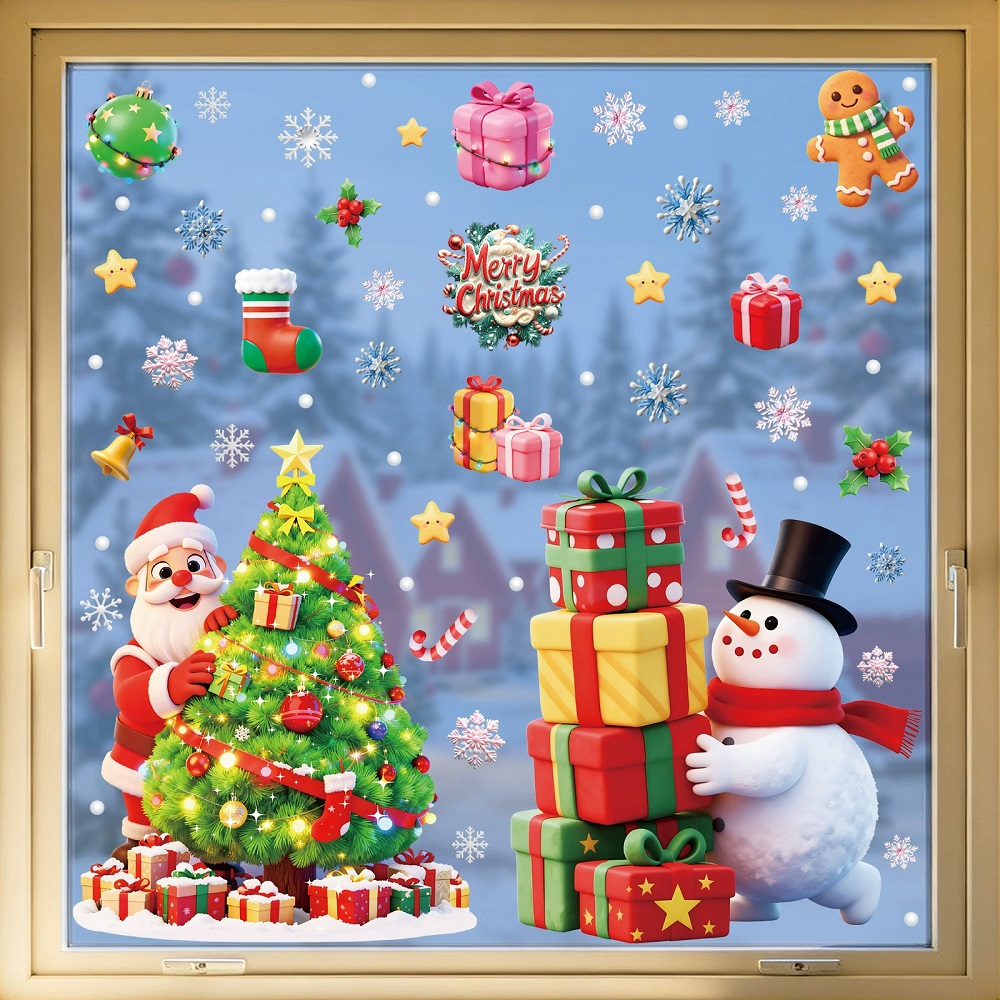 Schneemann Weihnachtsmann Weih – Home Bathroom Window Bewertung und Preis