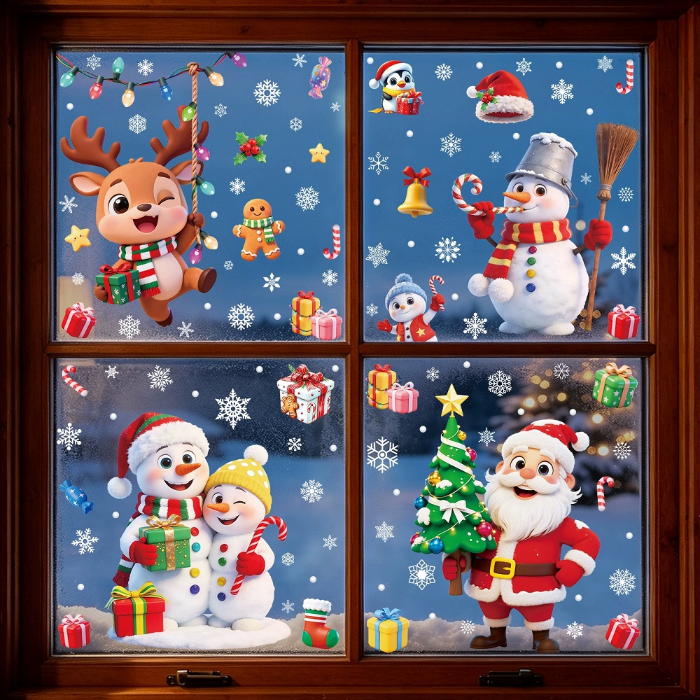 Schneemann Weihnachtsmann Weih – Home Bathroom Window Bewertung und Preis