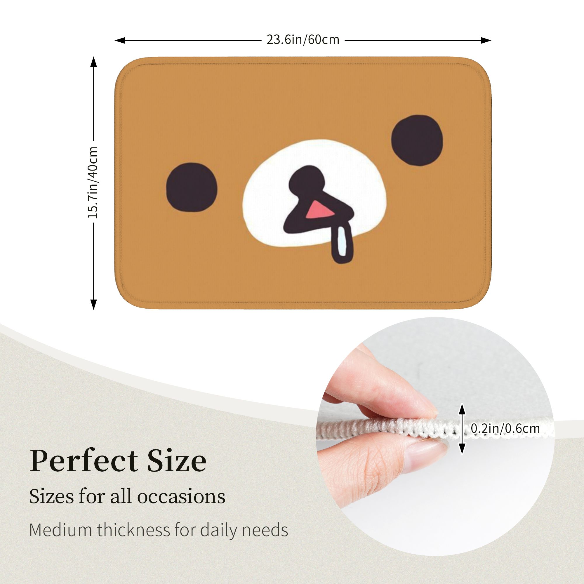 R-Rilakkumaes Cartoon-Bodenmat – Home Bathroom Floor Mats Bewertung und Preis