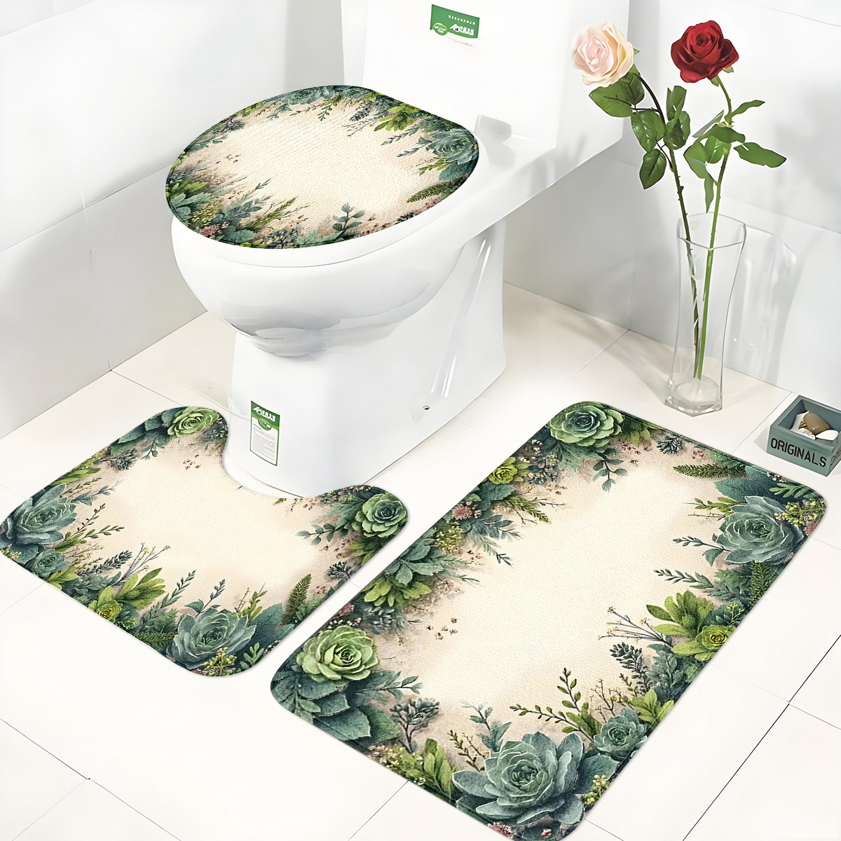 Retro Sukkulenten Badezimmer D – Zara Home Bathroom Rug Bewertung und Preis