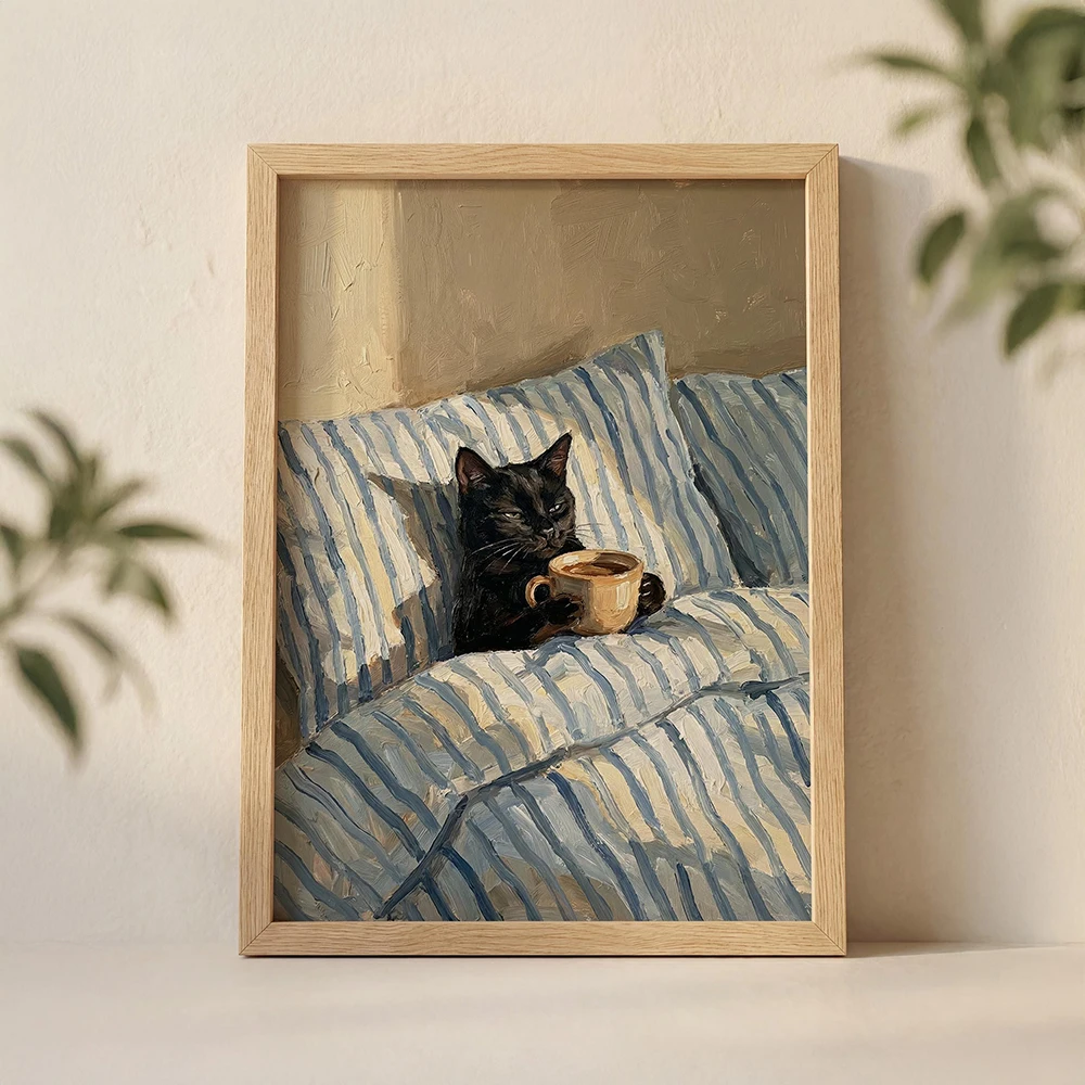 Graffiti Schwarze Katze Druck  – Home Bathroom Wall Art Bewertung und Preis