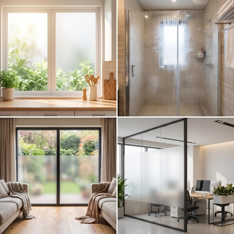 Reinweiße, mattierte Sichtschu – Home Bathroom Window Bewertung und Preis